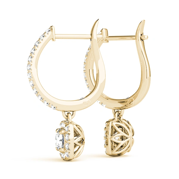 Cushion Shaped Halo Round Hoop - Image 14