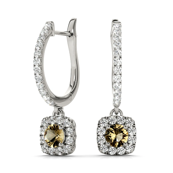 Cushion Shaped Halo Round Hoop - Image 8