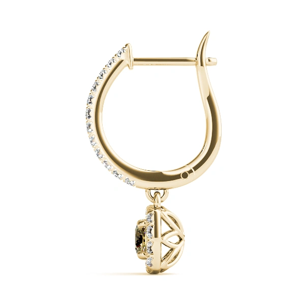 Cushion Shaped Halo Round Hoop - Image 17