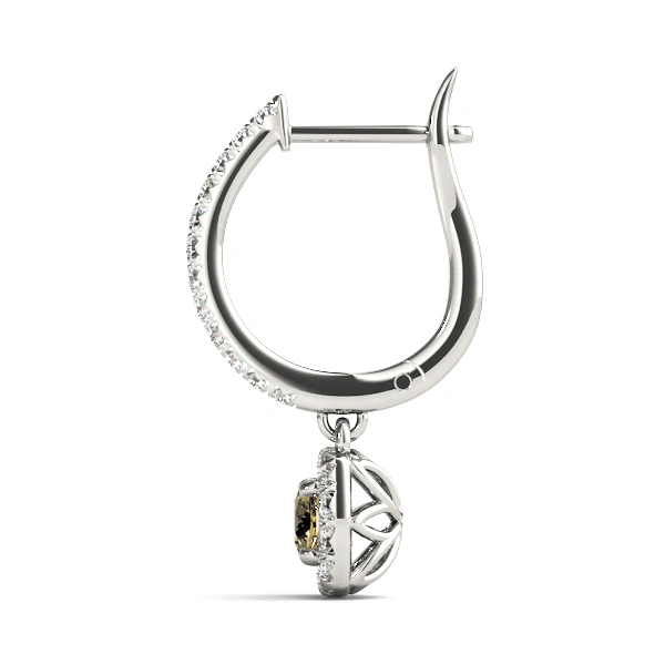 Cushion Shaped Halo Round Hoop - Image 7