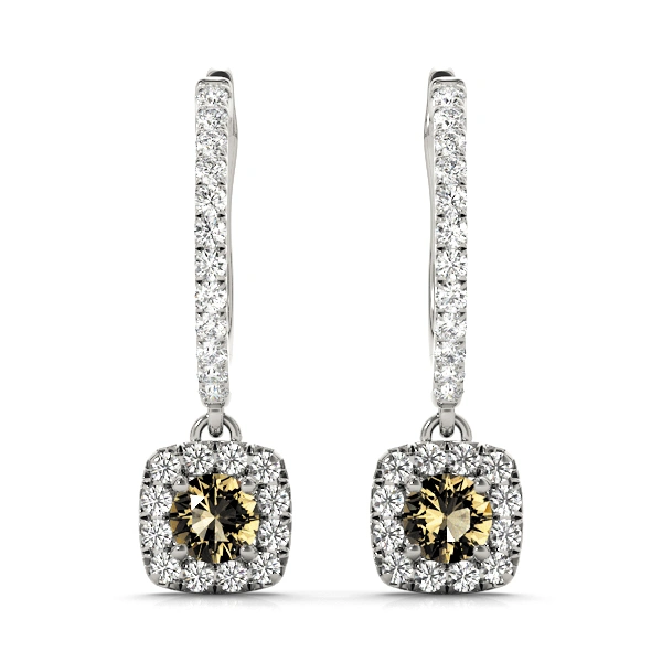 Cushion Shaped Halo Round Hoop - Image 6