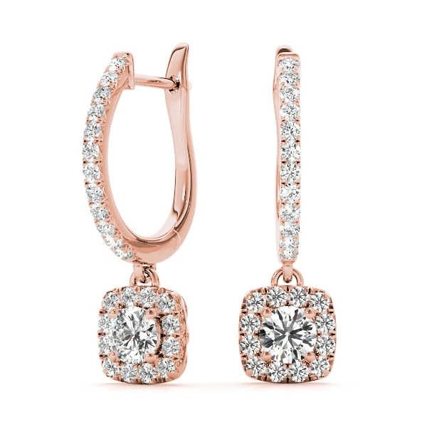 Cushion Shaped Halo Round Hoop - Image 23