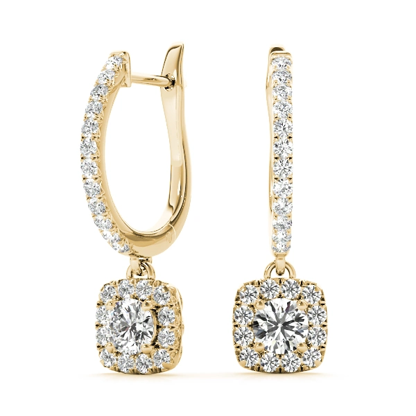 Cushion Shaped Halo Round Hoop - Image 13