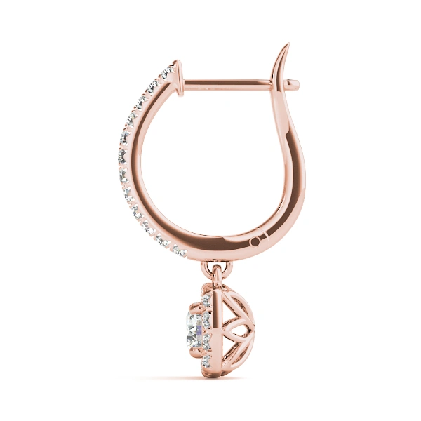 Cushion Shaped Halo Round Hoop - Image 22