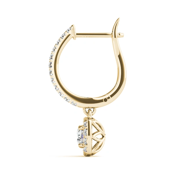 Cushion Shaped Halo Round Hoop - Image 12