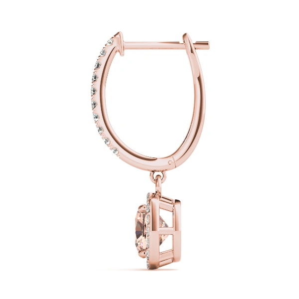 Cushion Halo Drop Earrings - Image 18