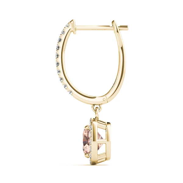Cushion Halo Drop Earrings - Image 11