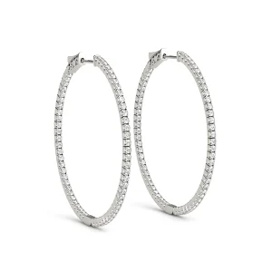 Round Shaped Inside-Out Hoop Earrings