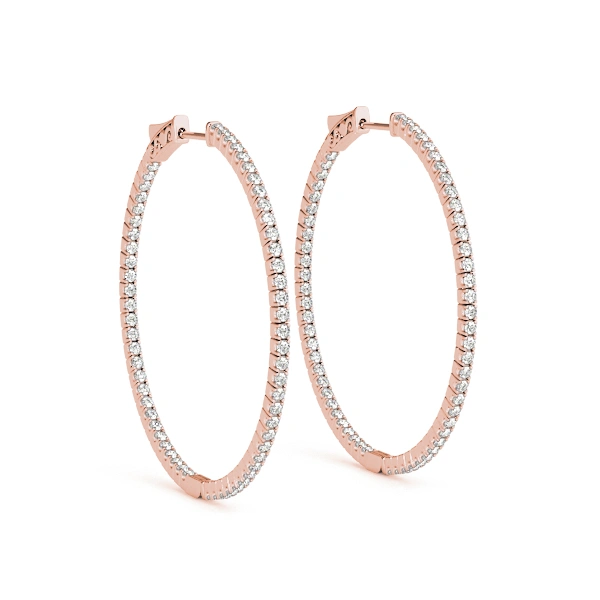 Round Shaped Inside-Out Hoop Earrings - Image 9