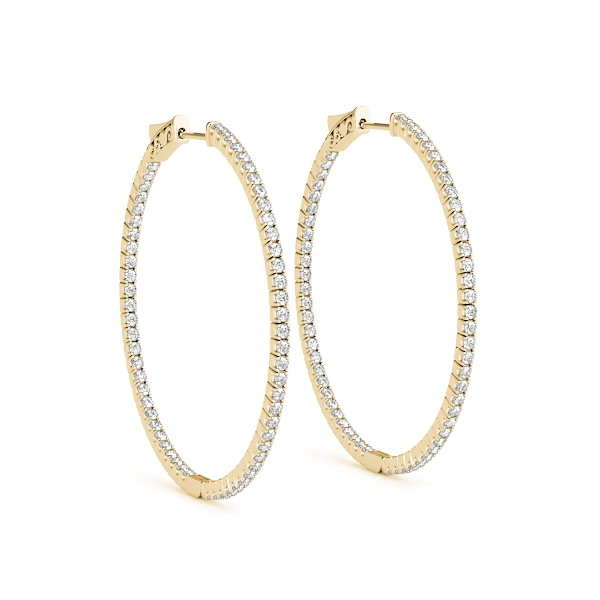 Round Shaped Inside-Out Hoop Earrings - Image 5