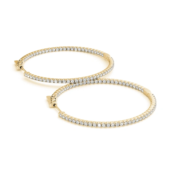 Round Shaped Inside-Out Hoop Earrings - Image 7