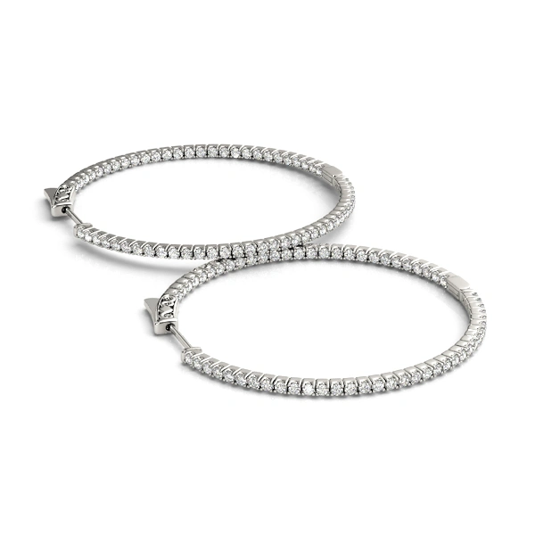 Round Shaped Inside-Out Hoop Earrings - Image 3