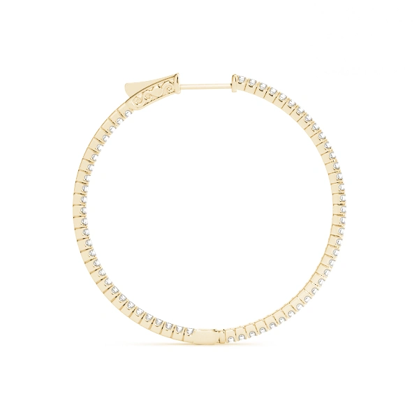 Round Shaped Inside-Out Hoop Earrings - Image 6