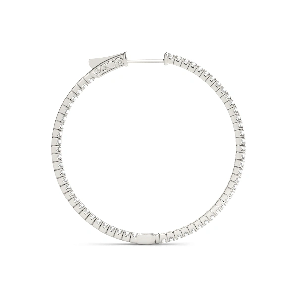 Round Shaped Inside-Out Hoop Earrings - Image 2