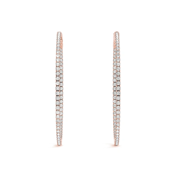 Round Shaped Inside-Out Hoop Earrings - Image 12