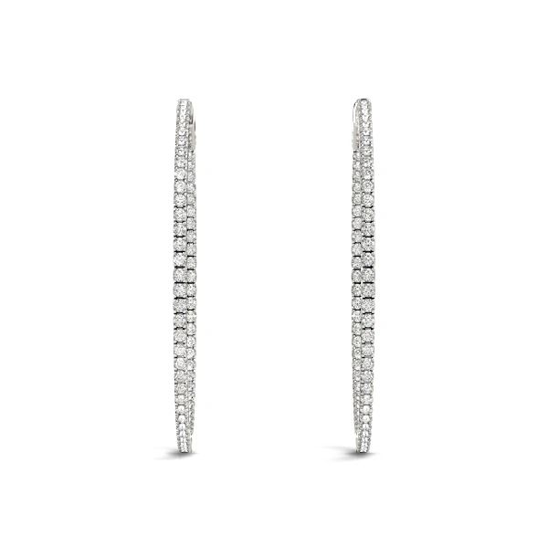 Round Shaped Inside-Out Hoop Earrings - Image 4
