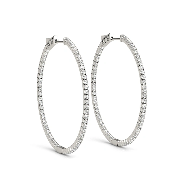 Round Shaped Inside-Out Hoop Earrings