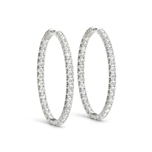 Oval Shaped Inside-Out Hoop Earrings