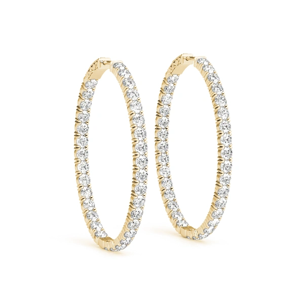 Oval Shaped Inside-Out Hoop Earrings - Image 5