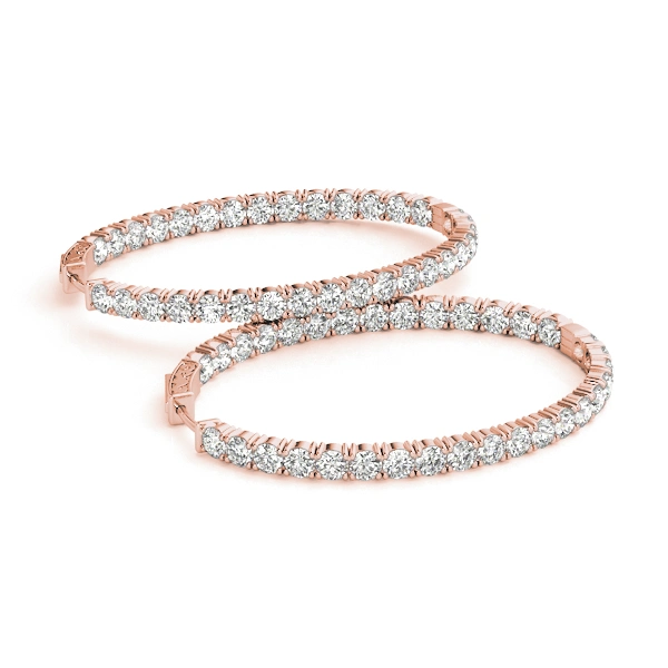 Oval Shaped Inside-Out Hoop Earrings - Image 11