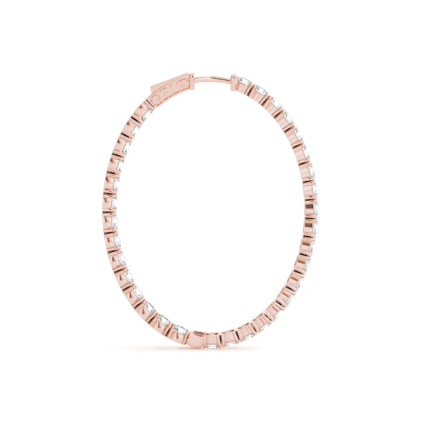 Oval Shaped Inside-Out Hoop Earrings - Image 10