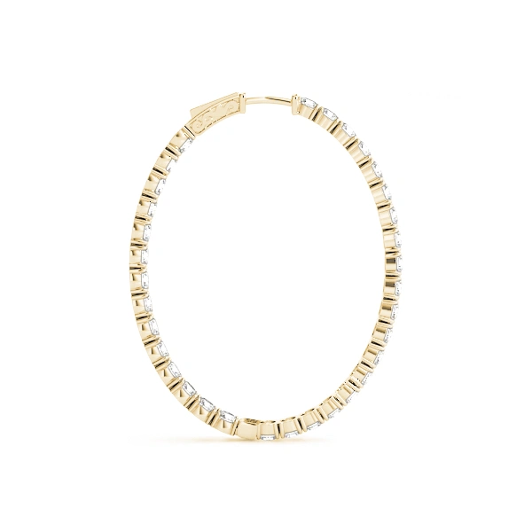 Oval Shaped Inside-Out Hoop Earrings - Image 6