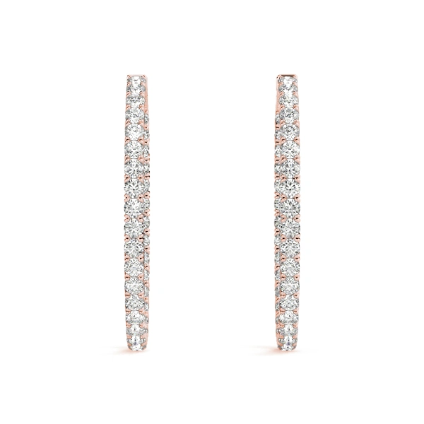 Oval Shaped Inside-Out Hoop Earrings - Image 12