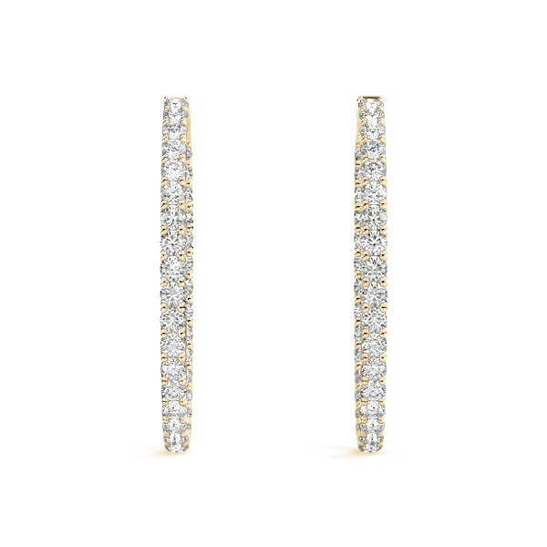 Oval Shaped Inside-Out Hoop Earrings - Image 8