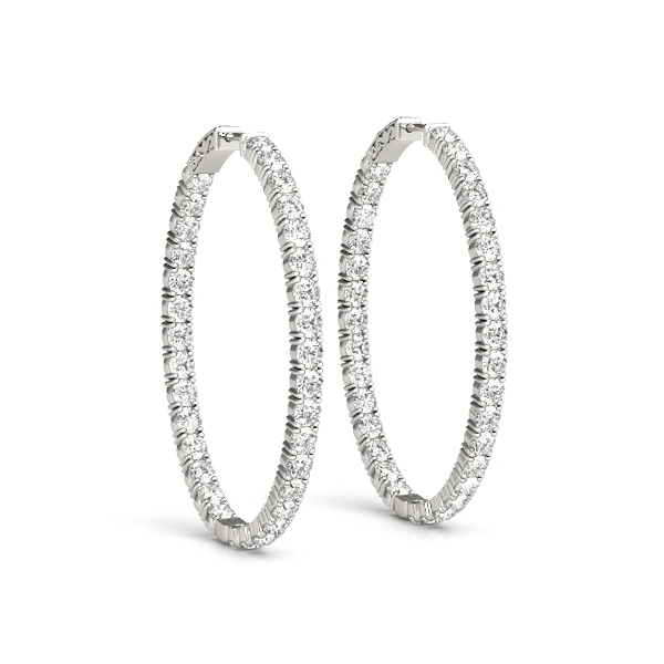 Oval Shaped Inside-Out Hoop Earrings