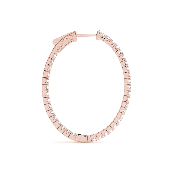 Oval Inside-Outside Vault Lock Hoop Earrings - Image 10