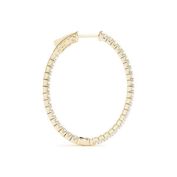 Oval Inside-Outside Vault Lock Hoop Earrings - Image 6