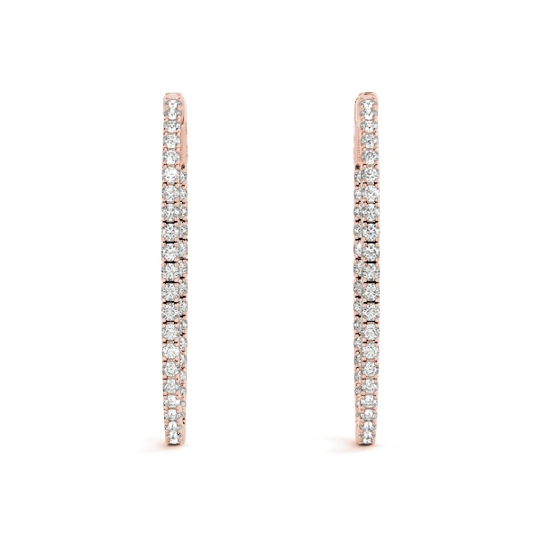 Oval Inside-Outside Vault Lock Hoop Earrings - Image 12