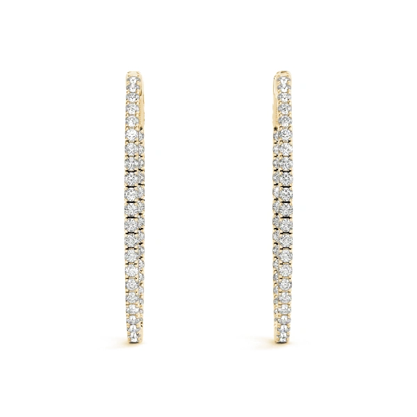 Oval Inside-Outside Vault Lock Hoop Earrings - Image 8
