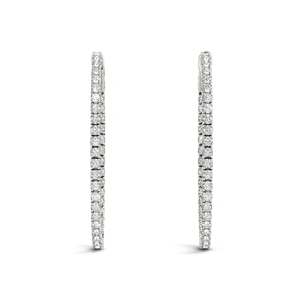 Oval Inside-Outside Vault Lock Hoop Earrings - Image 4
