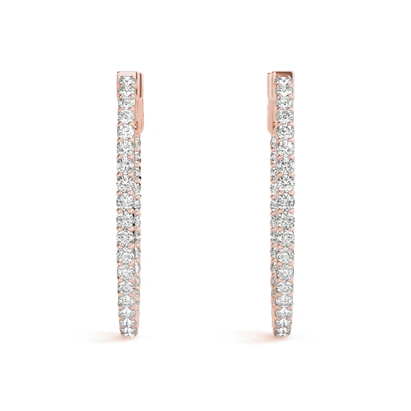 Oval Shaped Inside-Out Hoop Earrings - Image 12