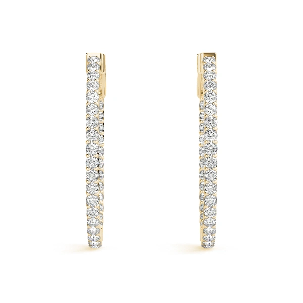 Oval Shaped Inside-Out Hoop Earrings - Image 8