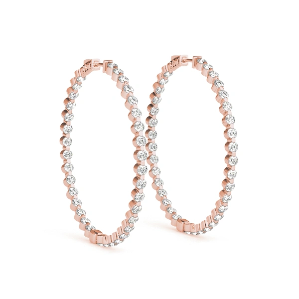 Round Shaped Inside-Out Hoop Earrings - Image 9