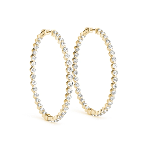 Round Shaped Inside-Out Hoop Earrings - Image 5