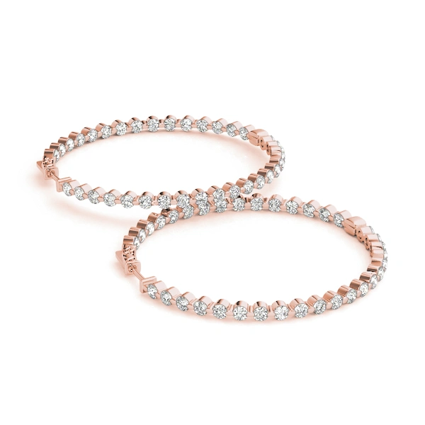 Round Shaped Inside-Out Hoop Earrings - Image 11