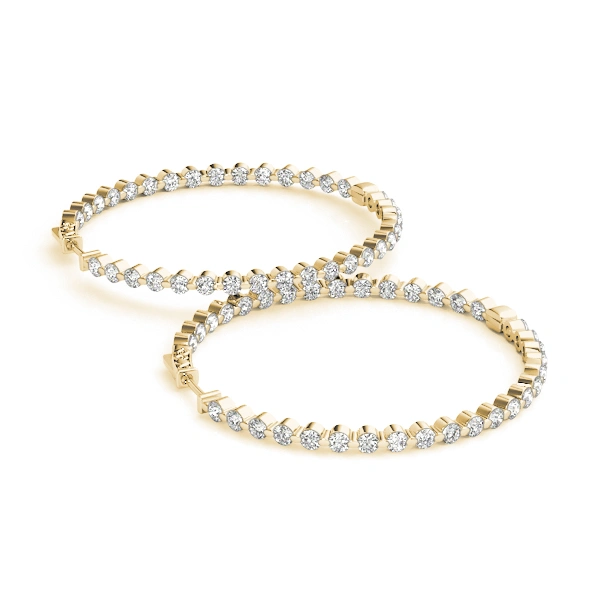 Round Shaped Inside-Out Hoop Earrings - Image 7