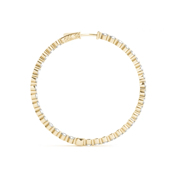 Round Shaped Inside-Out Hoop Earrings - Image 6
