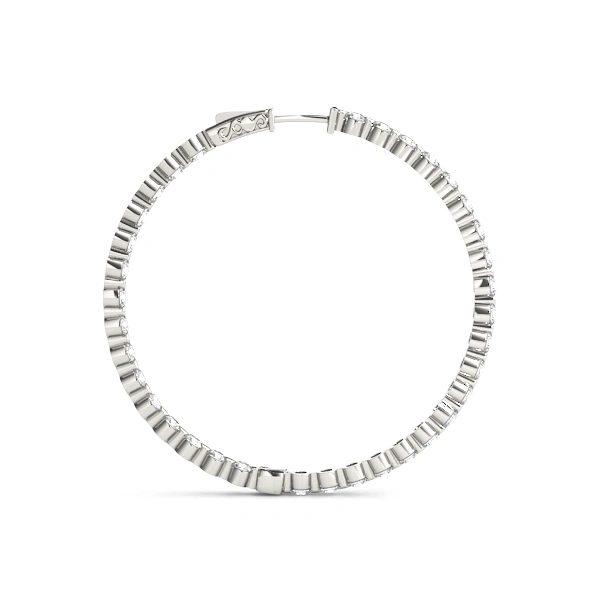 Round Shaped Inside-Out Hoop Earrings - Image 2