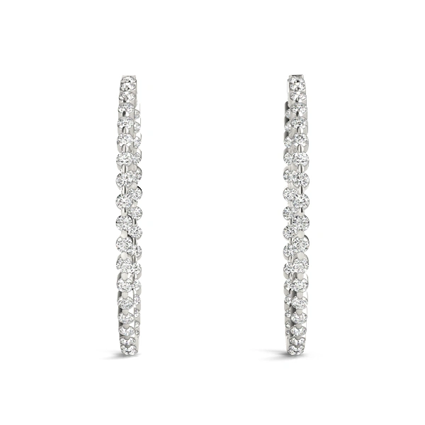 Round Shaped Inside-Out Hoop Earrings - Image 4