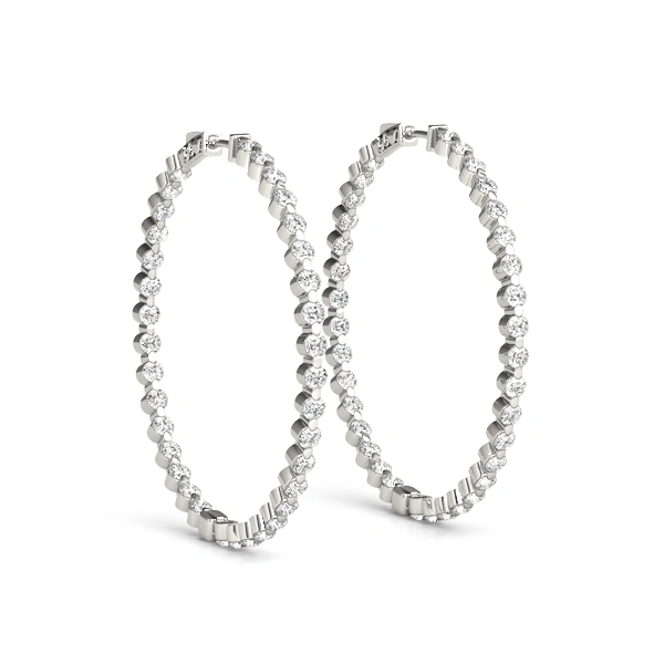 Round Shaped Inside-Out Hoop Earrings