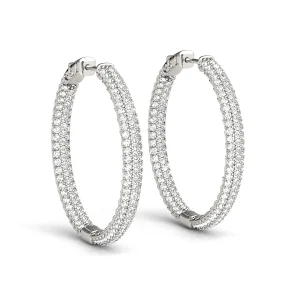 Round Inside-Outside Pavé Vault Lock Hoops