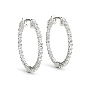 Round Shaped Inside-Out Hoop Earrings