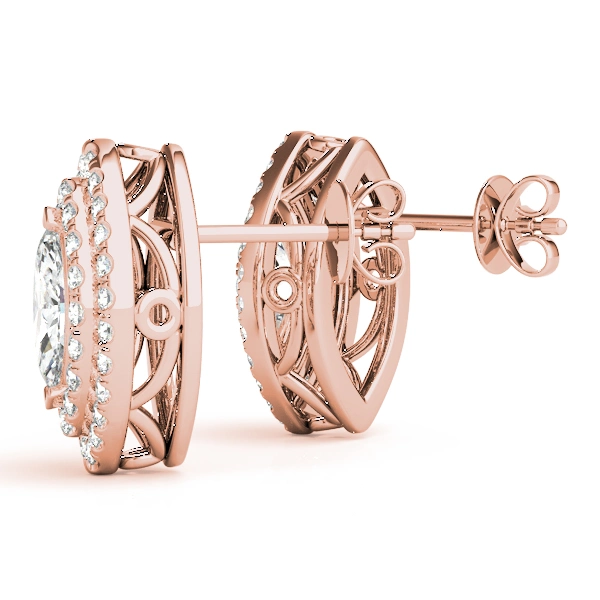Double Halo Marquise Studs - Image 16