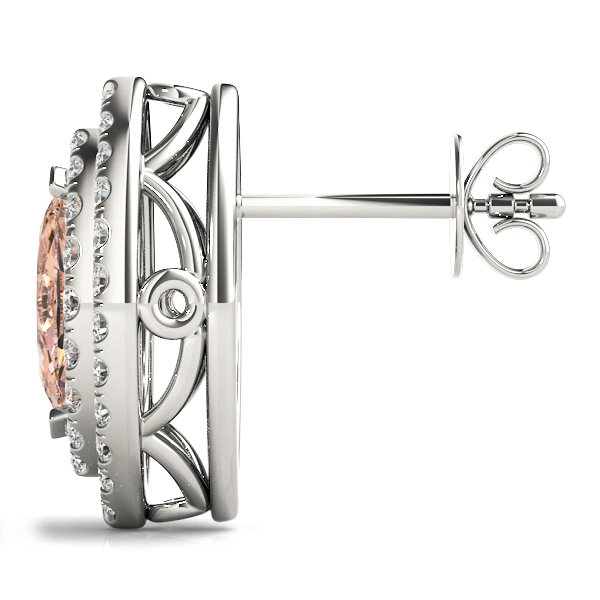 Double Halo Marquise Studs - Image 7
