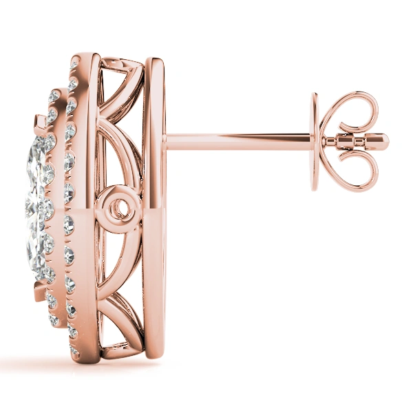 Double Halo Marquise Studs - Image 14