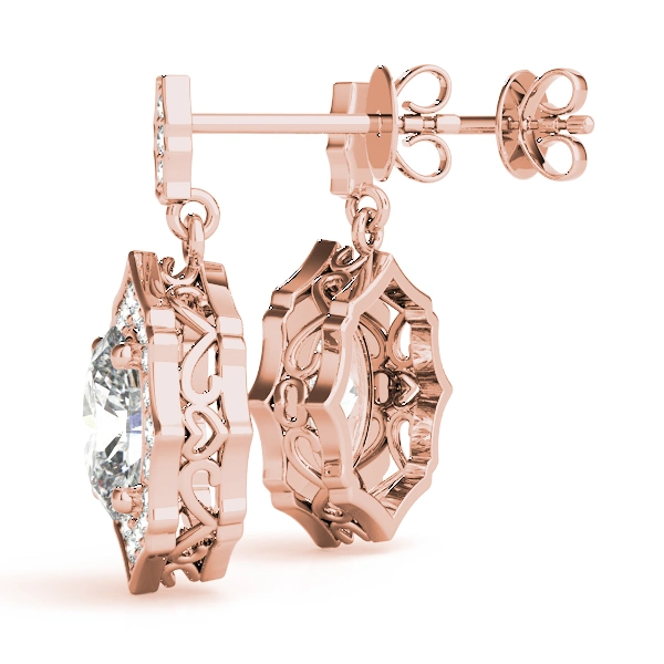 Oval Scalloped Halo Earrings - Image 24